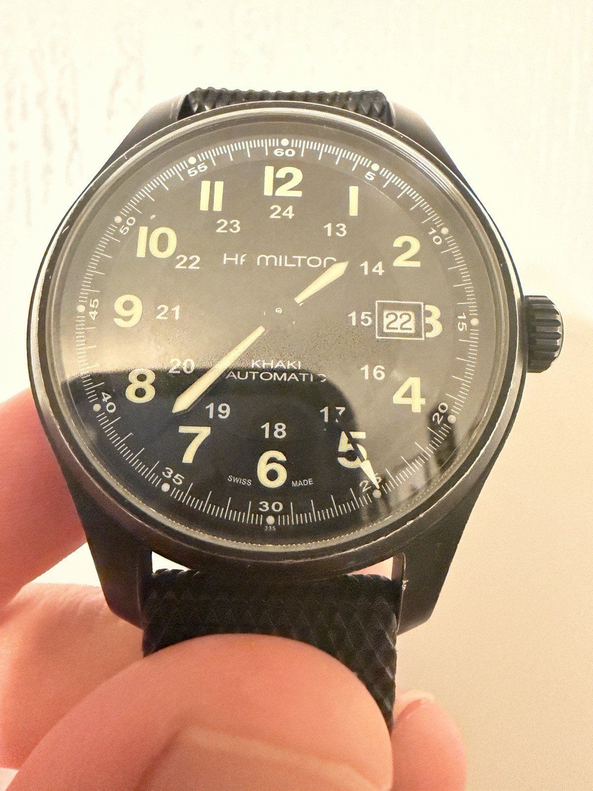 Hamilton Khaki Field Titanium PVD Plated Automatic Black 42mm Watch – H70575733