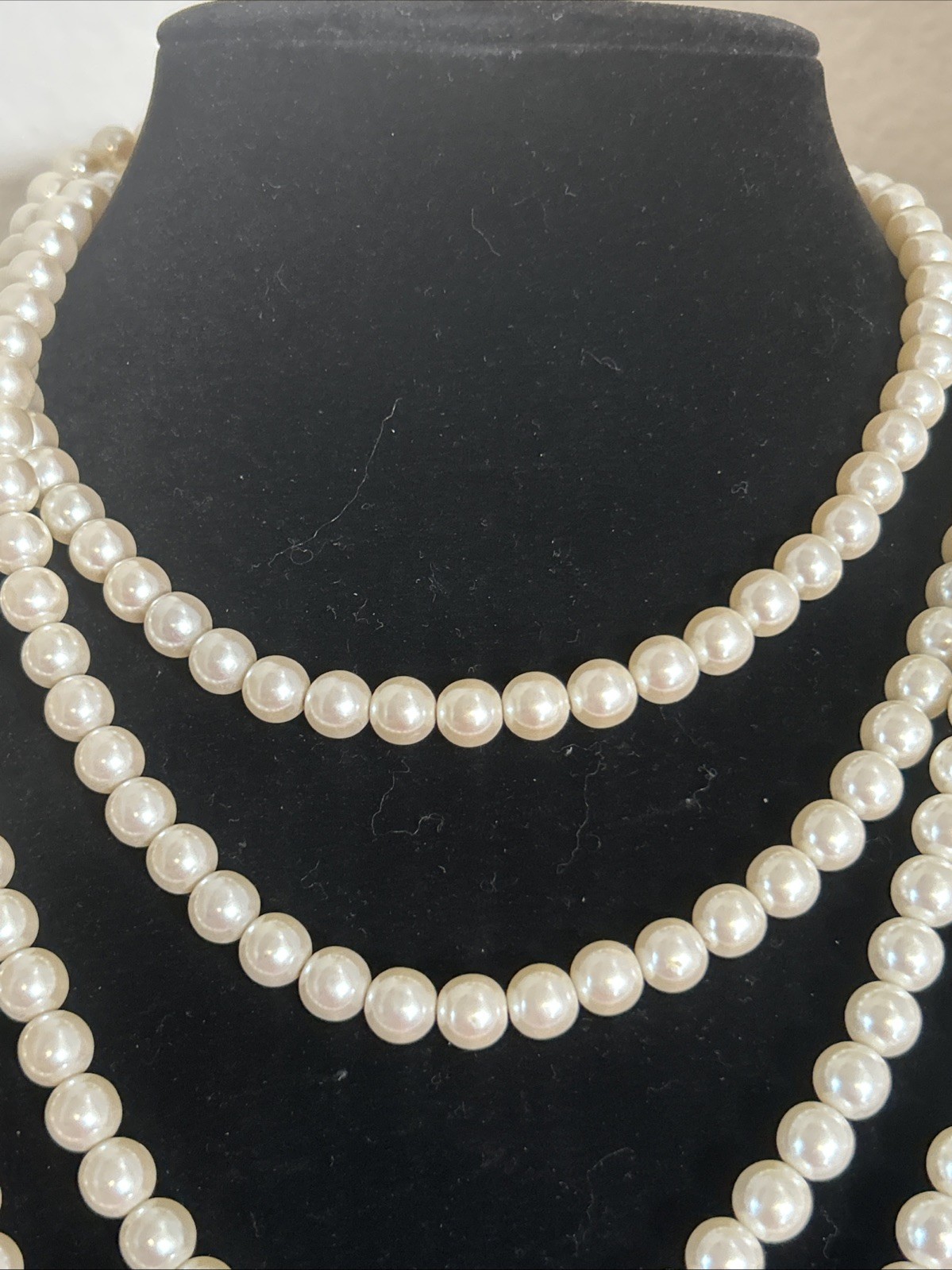 Necklaces TWO 18” Quality Faux Glass Pearl Beads. Very Good Color. Just Classic