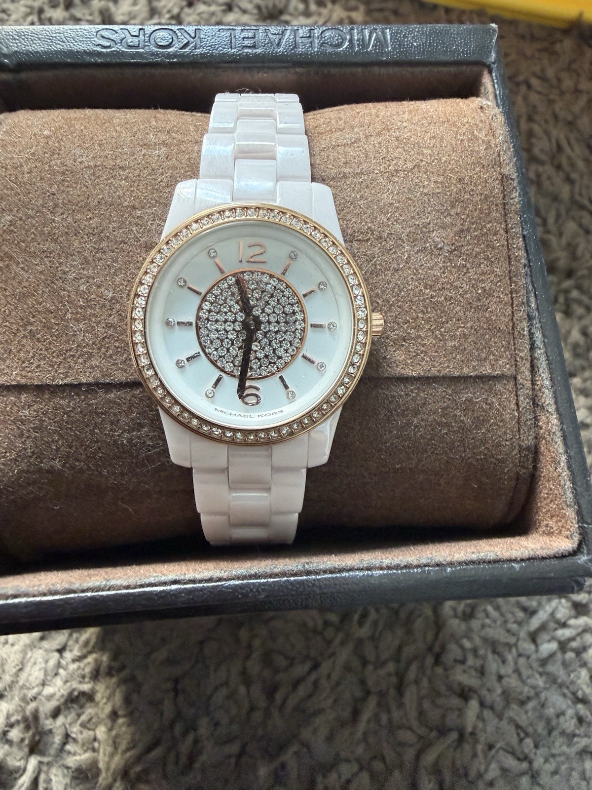 MICHAEL KORS MK6622 PETITE RUNWAY EMBELLISHED PINK WATCH 28mm