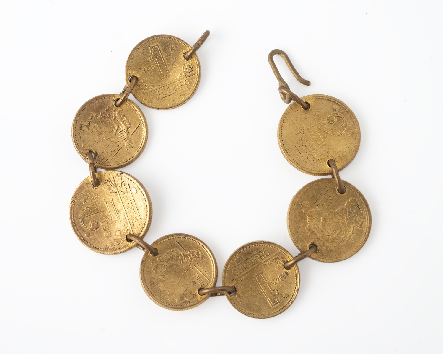 Vintage Peru Coin Bracelet 40’s 50’s Various Dates 8 inch
