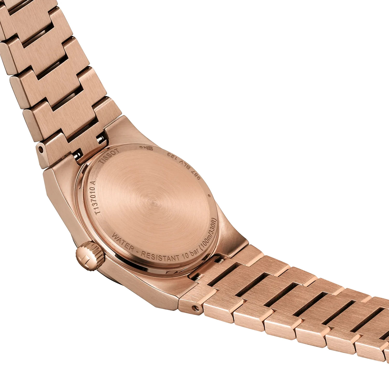 Tissot PRX 25mm Diamond Accented Dial Carnation Gold Ladies Watch T1370103350600