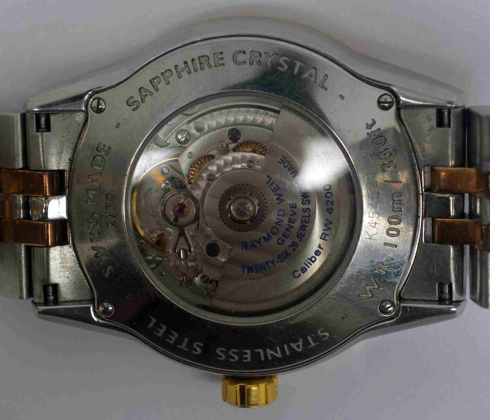 RAYMOND WEIL FREELANCER Gold & Steel Wristwatch. Ref: 2770, Cal: 4200