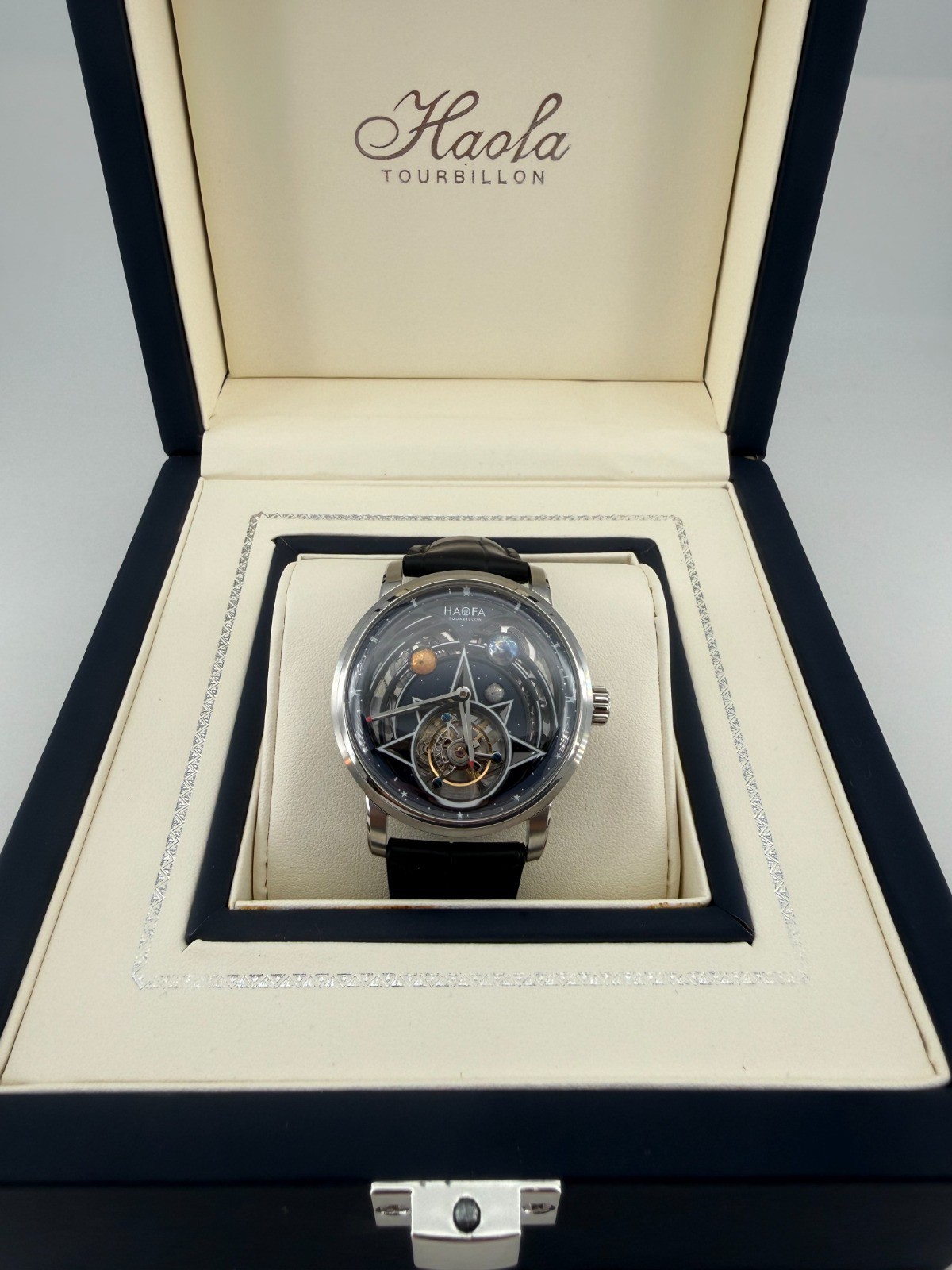 HAOFA Tourbillon 3D Galaxy Double Barrel Crystal Bezel Automatic Tou Ref. 2268