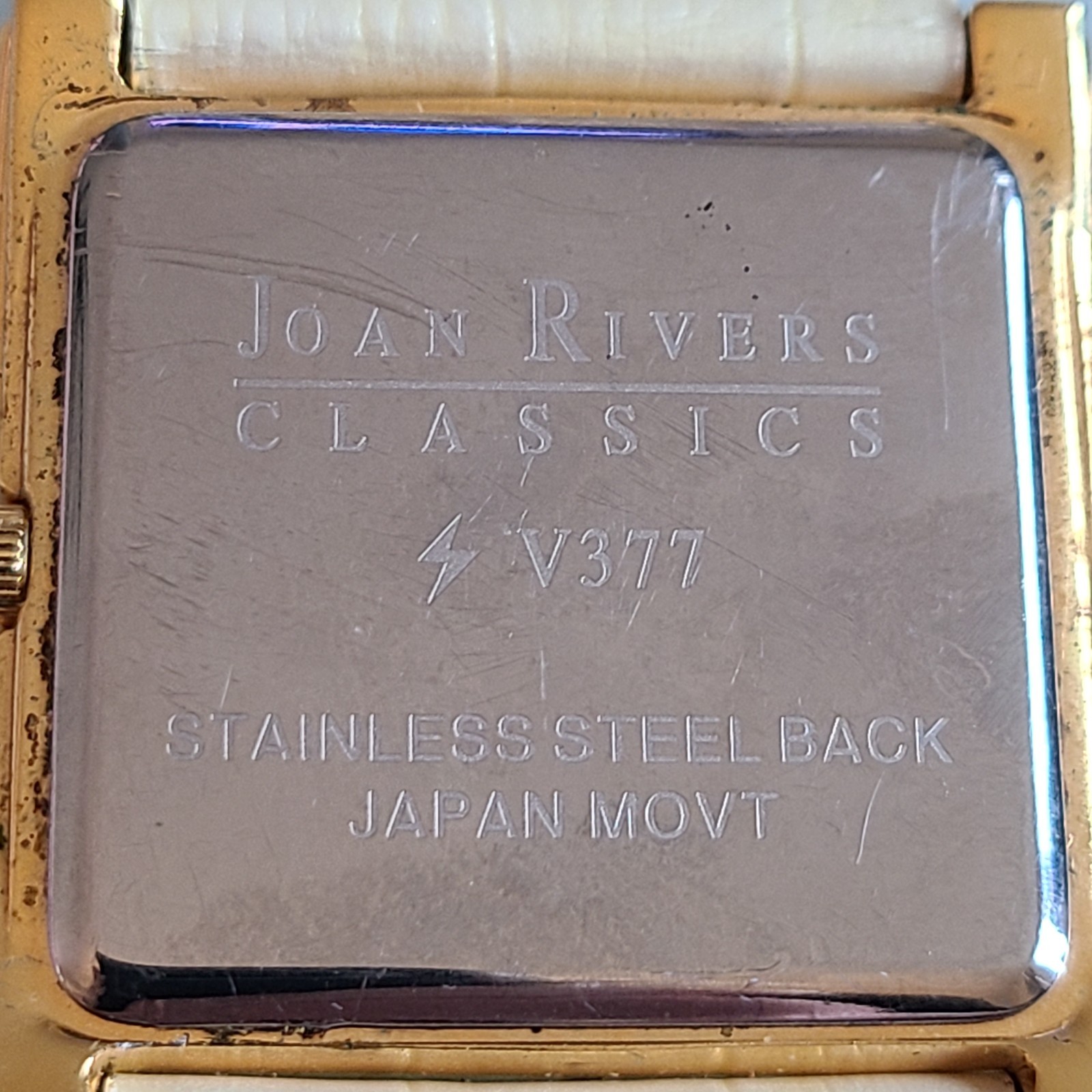 Joan Rivers Classics V377 (Lightning bolt symbol) Stainless Steel WATCH WORKS