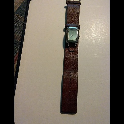 Fossil Big Tic Womens Stainless Steel Inoxydable Bracelet Leather Band Watch
