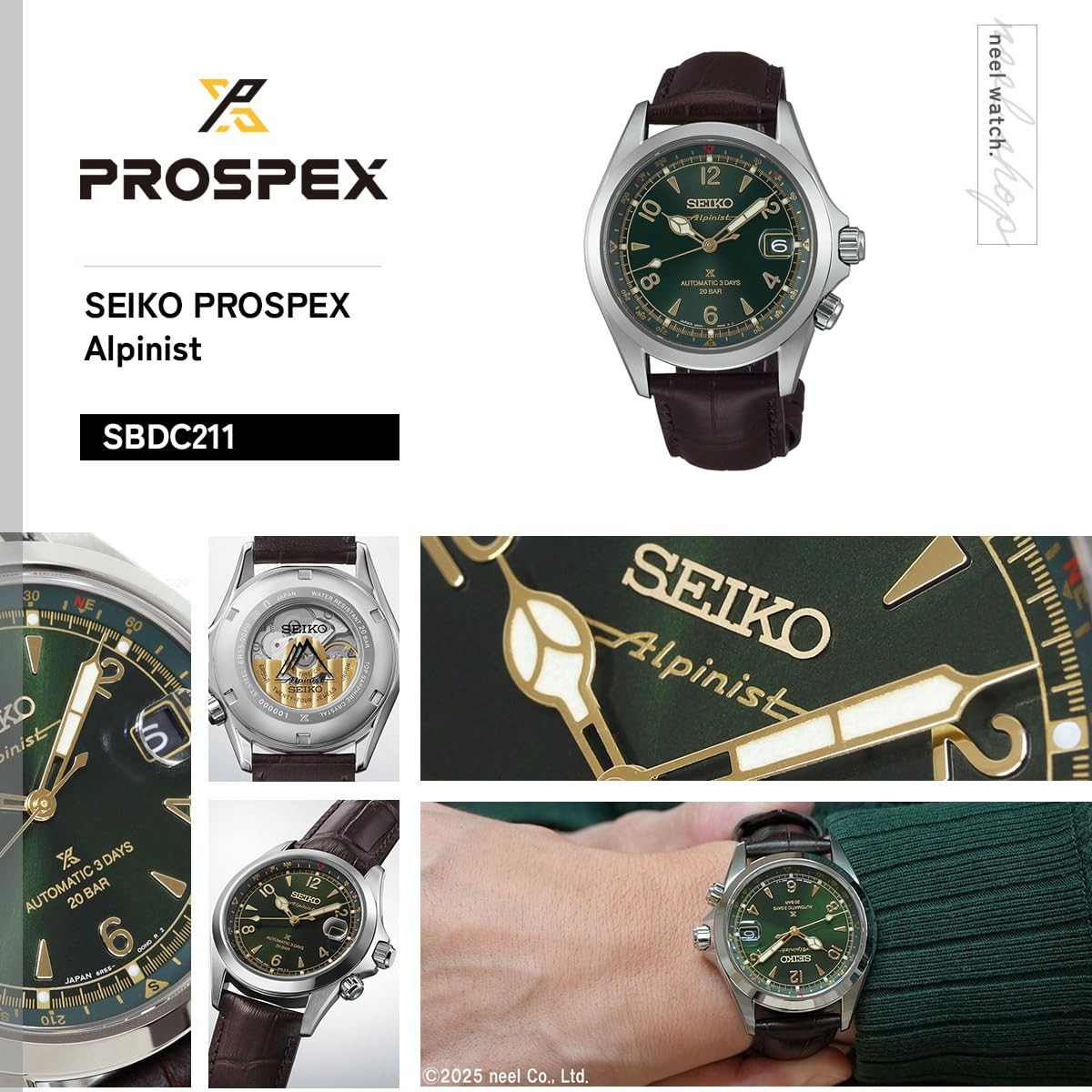 Seiko Men’s Watch SBDC211/SPB507 Prospex Alpinist Automatic