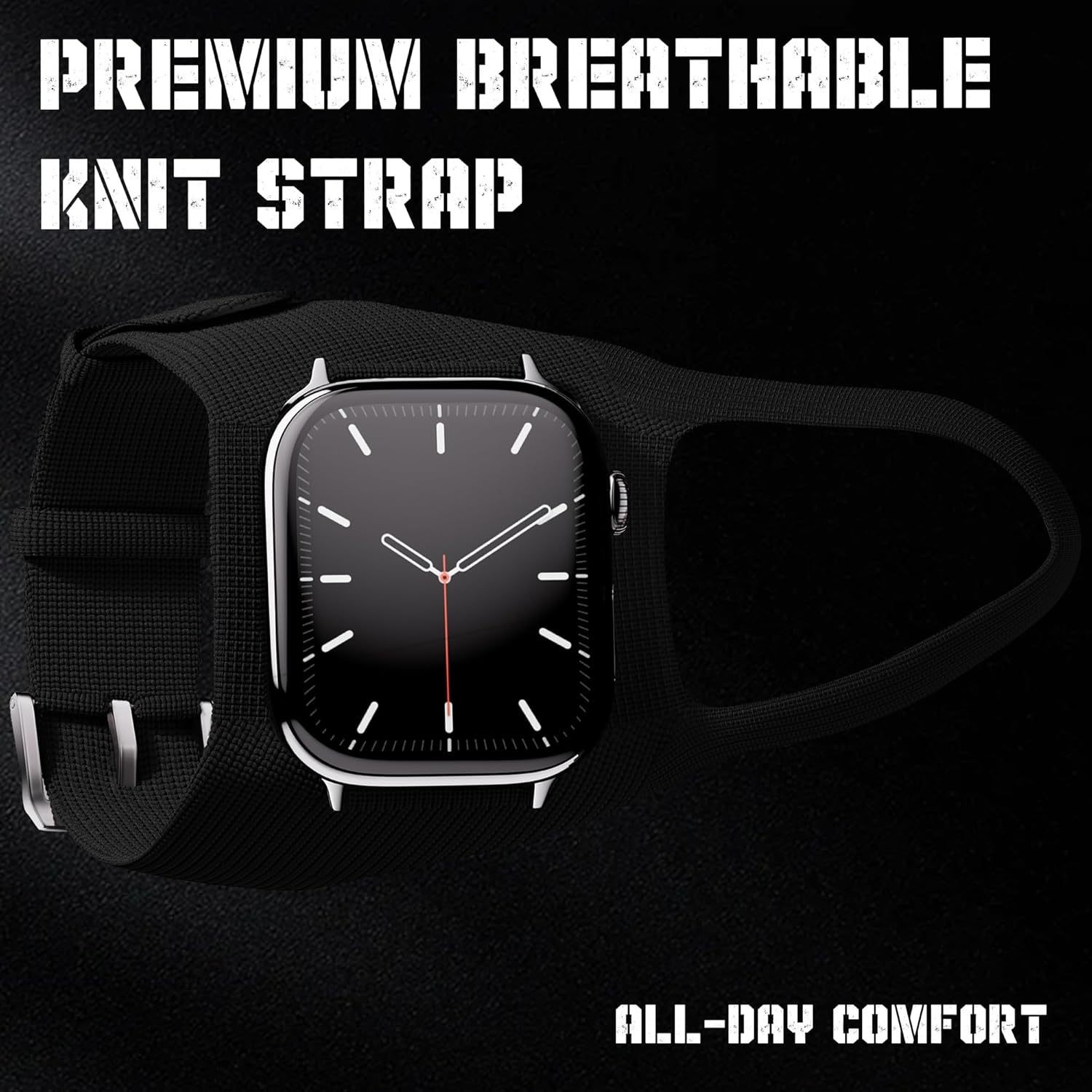 Breathable Knit Ergonomic Band, Perfect View Angle for All Apple Watch