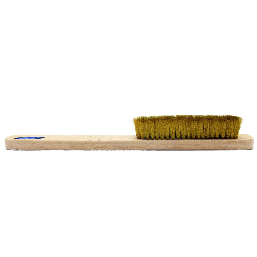 Brass Hand Brush Crimped Wire Wood Handle 8-1/2″ Cleaning Polishing Jewelry
