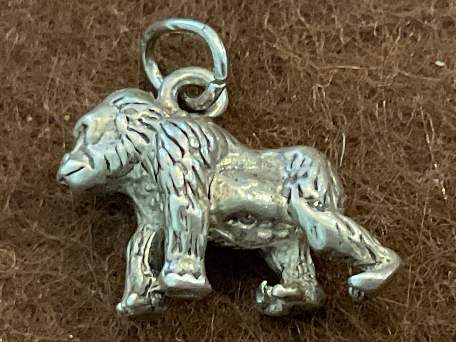 Gorilla Ape Monkey 3D Charm Pendant 925 Sterling Silver – About 2 Grams