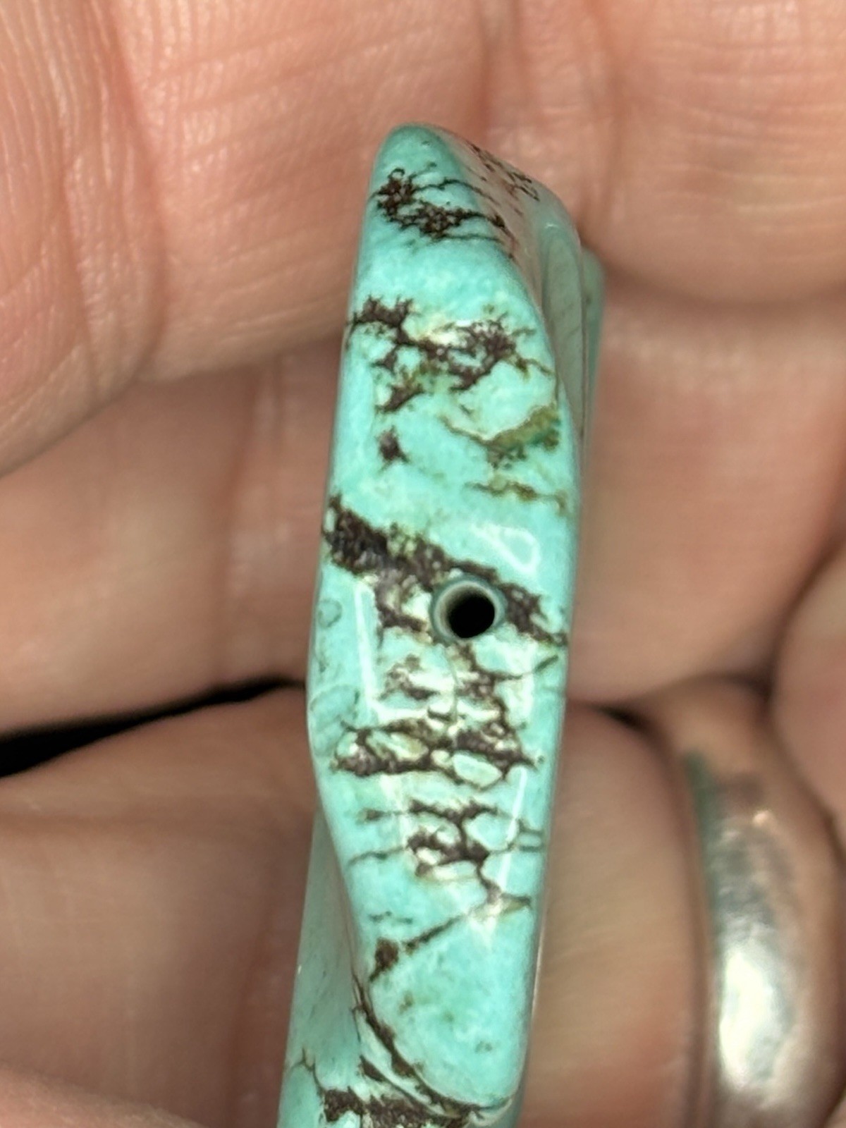 Kingman Turquoise Side-Drilled Focal Stabilized Slabs 54 Grams