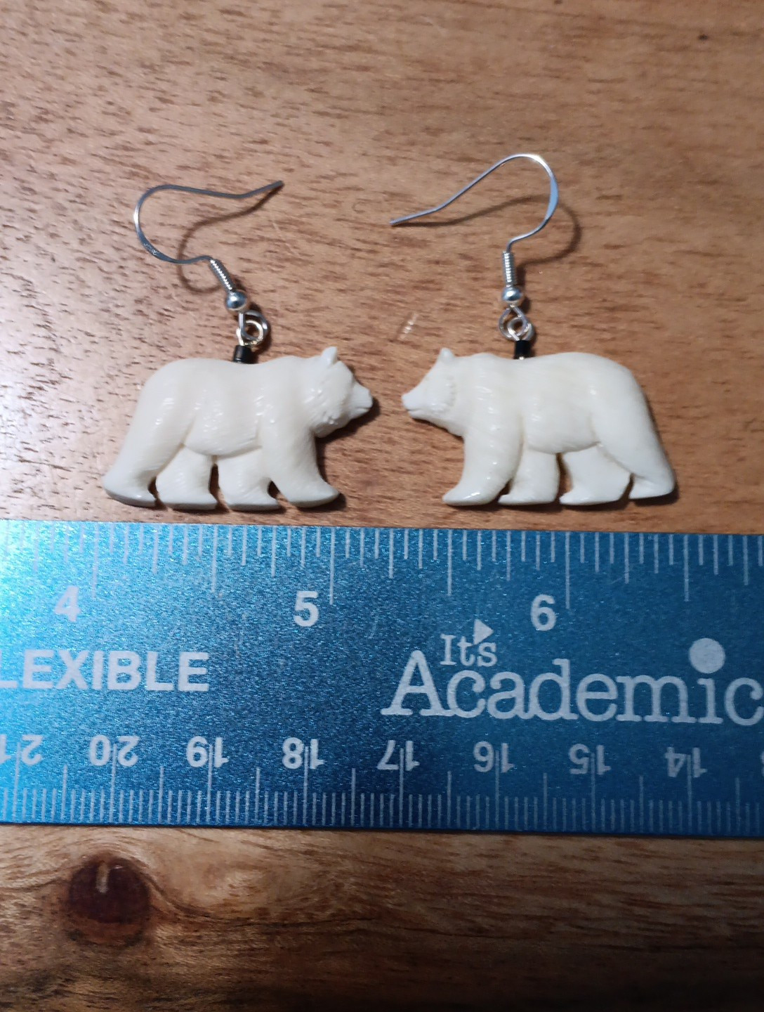 HANDMADE CARVED WATER BUFFALO BONE BEAR WALKING ALASKA BONEYARD COLLECTION