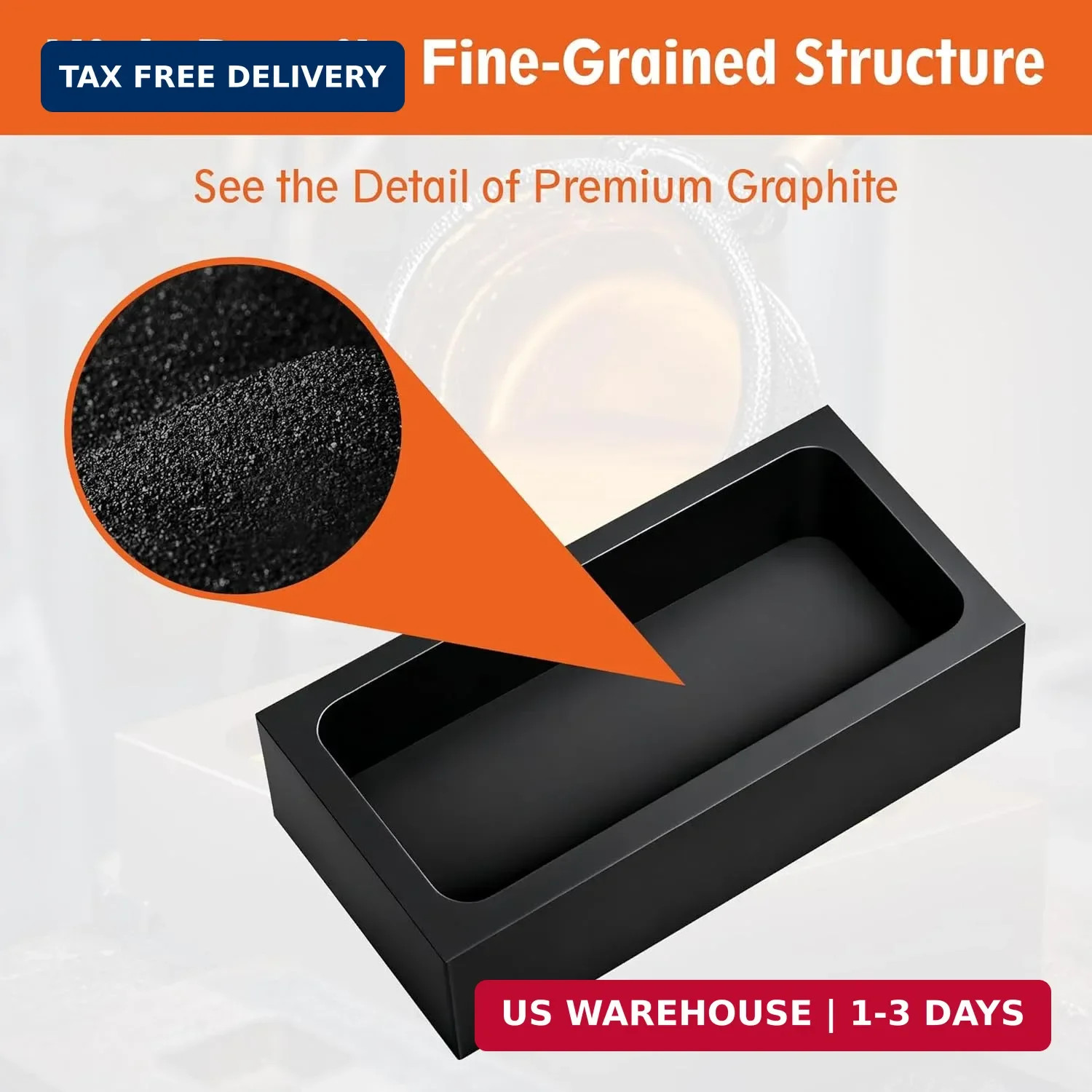 4 Pcs 1Kg High-Purity Graphite Ingot Molds for Casting Gold Silver Aluminum Copp