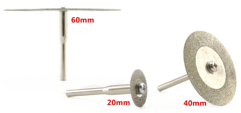 10Pcs 16-60mm Diamond Coated Mini Cutting Disc Wheels for Hobby Drills
