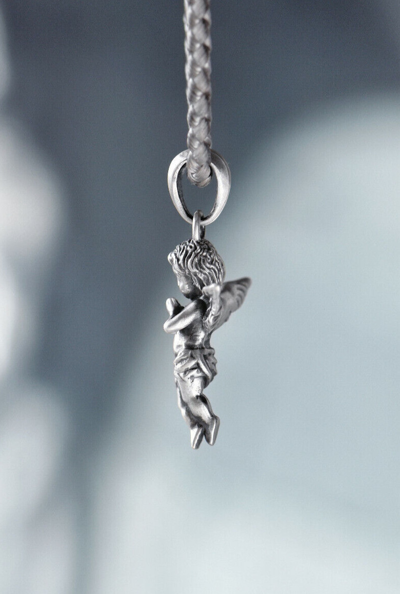 Angel. Pendant. Sterling silver,oxidised.
