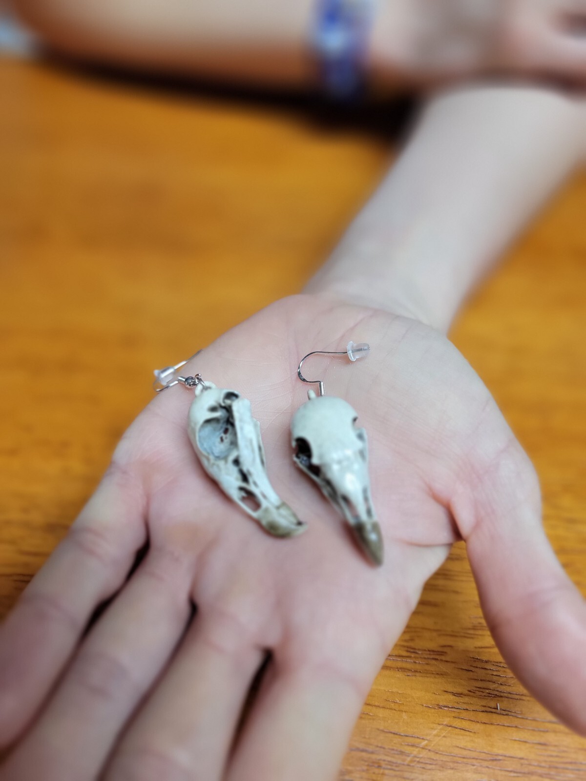 Turkey Vulture museum grade 3D replica skull bone earrings euromount style new