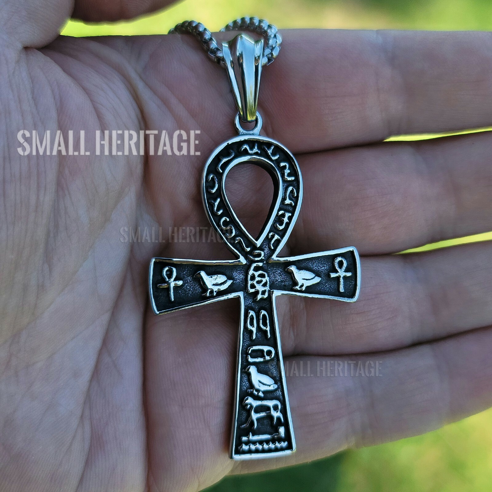 Key Of Life Ankh Pendant Stainless Steel Ancient Egyptian Necklace Symbol Amulet