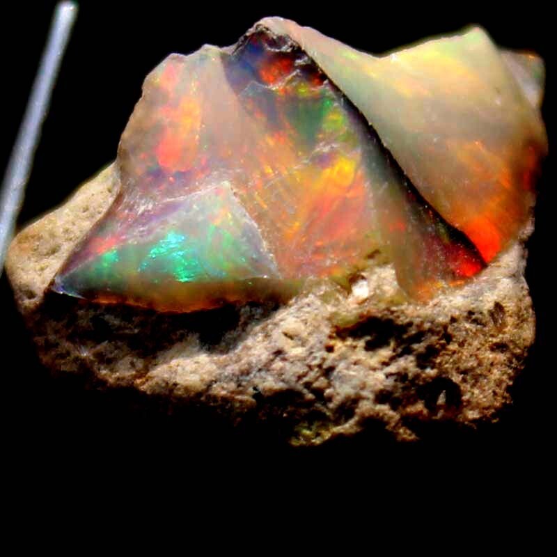 6.45 CTS Natural Ethiopian Opal Welo Rough, Crystal Opal Stone 14X15X10 mm BC-40