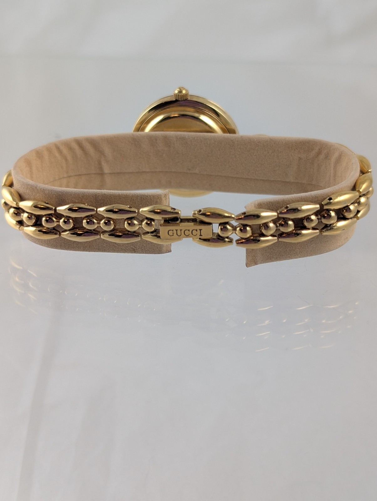 AUTHENTIC GUCCI 1100 L BEZEL RICE LINK WATCH w/ 6 Bezels/ EXCELLENT