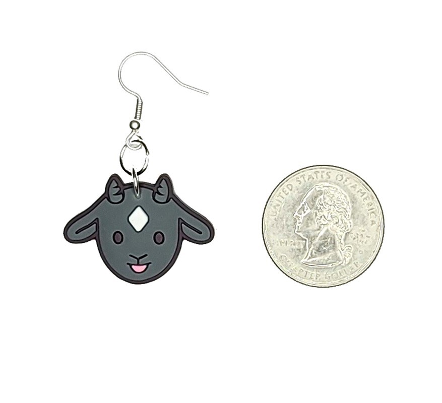 Baby Goat Earrings Handmade Hypoallergenic Lead and Nickel Free