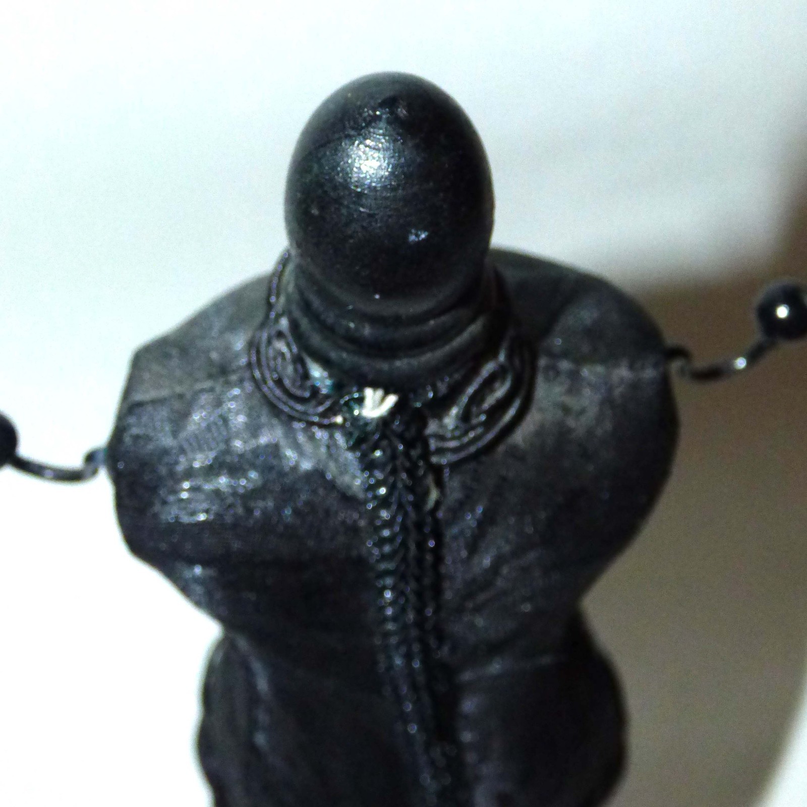Vintage Black Mannequin Jewelry Stand Bust Gothic Victorian Fringe Beads