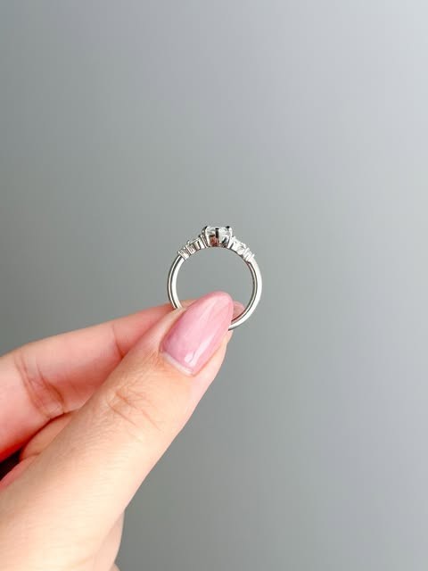 Luxury Marquise Lab Grown Diamond Bridal Ring 14K white Gold 4.50 Ct E/VS1