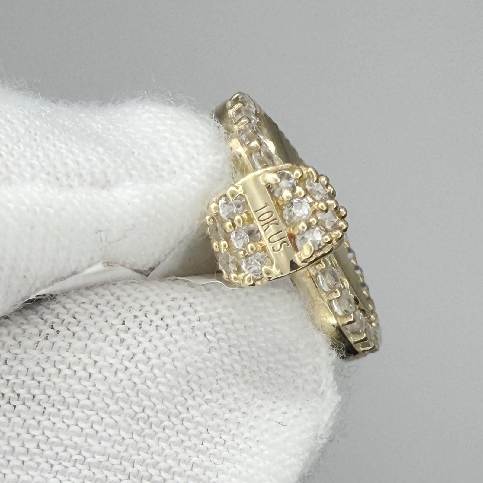 10k Yellow Gold Women For Her Cubic Zirconia Heart Charm Pendant Jewelry Gift