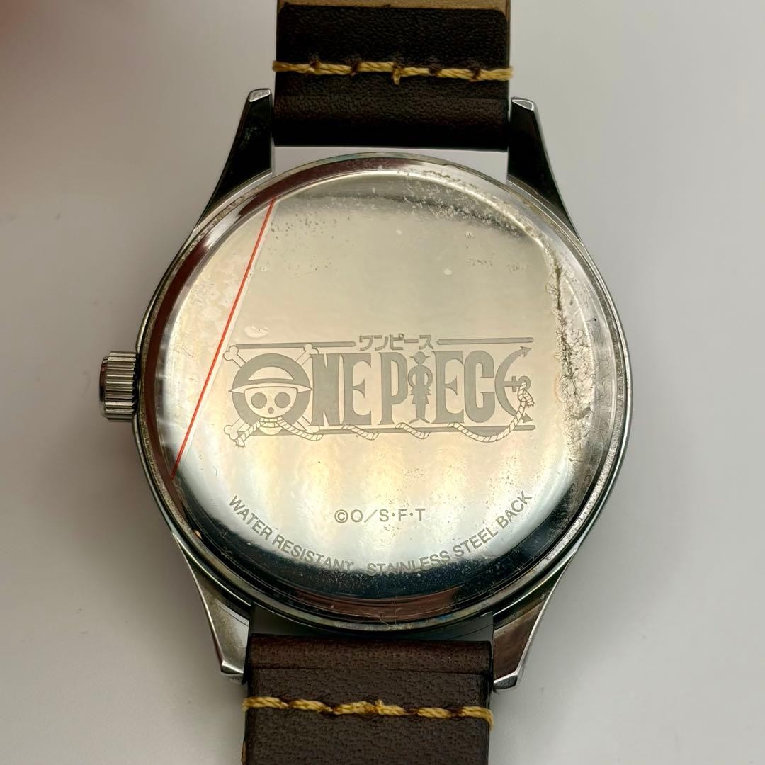 ONE PIECE Official Wristwatch Luffy Zoro Sanji Brown Silver Anime Rare Japan