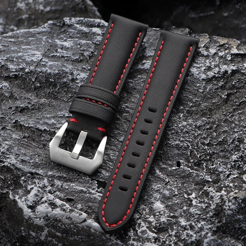 Genuine Sailcloth Watch Band 20mm 22mm 24mm 26mm Waterproof Quick Release Strap