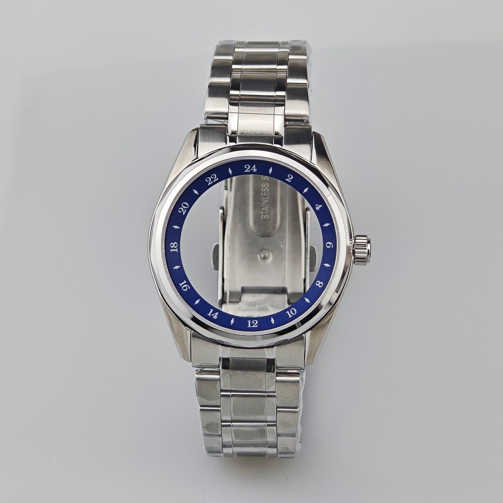 39.5mm Stainless Steel Case+Strap Sapphire Glass For NH34 NH35 NH36 28.5mm Dial