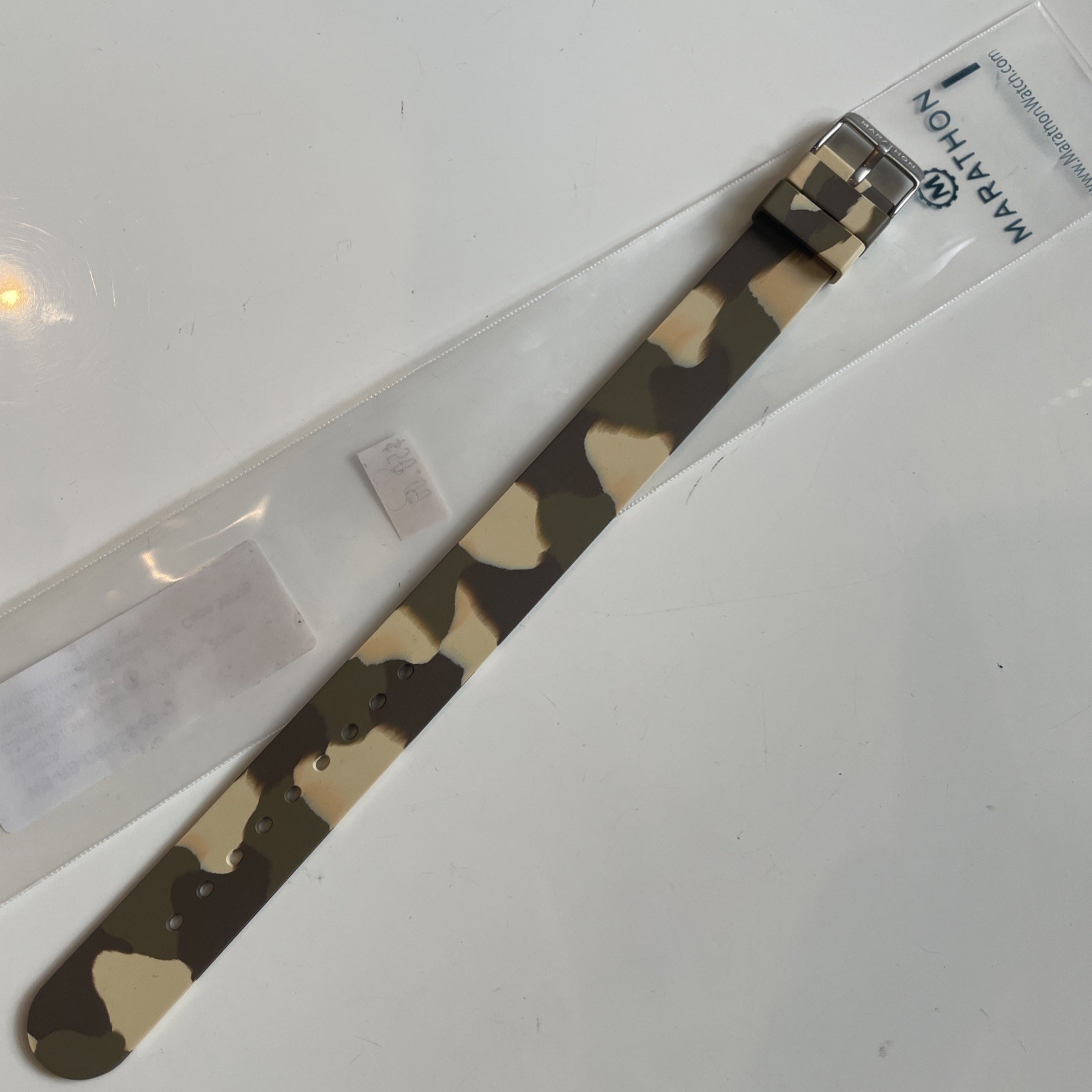 Marathon 20mm Brown Tan Camo 1 pc. Rubber Dive Watch Strap. OEM New