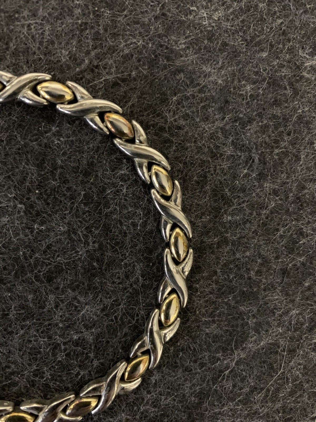 GIVENCHY X’s & O’s Gold & Silver Tone Vintage Link Bracelet