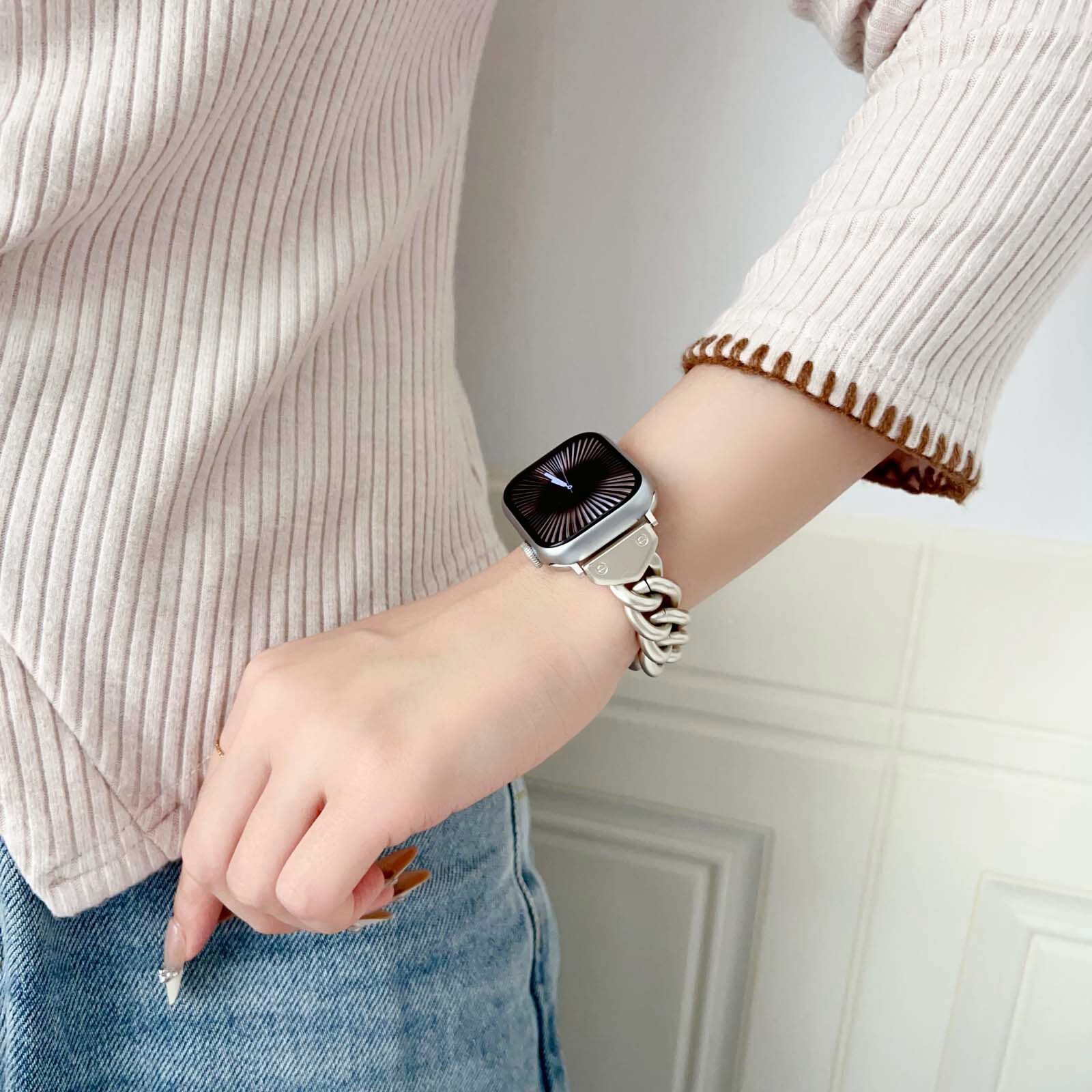 Fashion Chain Link Metal Band Bracelet For iWatch Series Ultra 2/1 10 9 8 7 6 SE