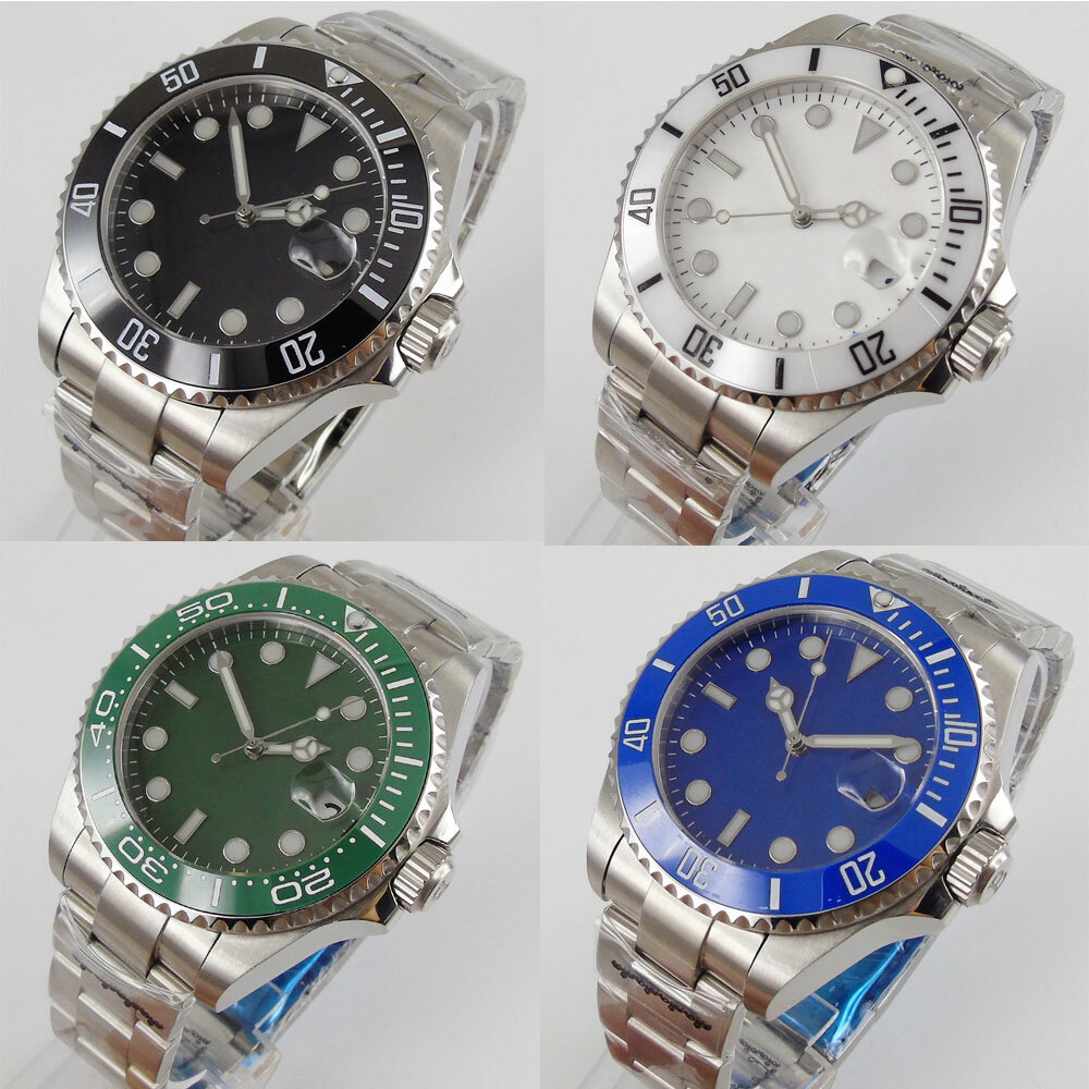 43mm Automatic Mens Wacth NH35A PT5000 Miyota Oyster Strap Sapphire Crystal Date