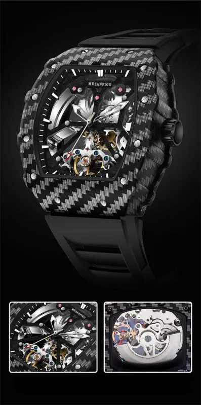 Men’s Automatic Skeleton Mechanical Watch Luxury Casual Business Fashion