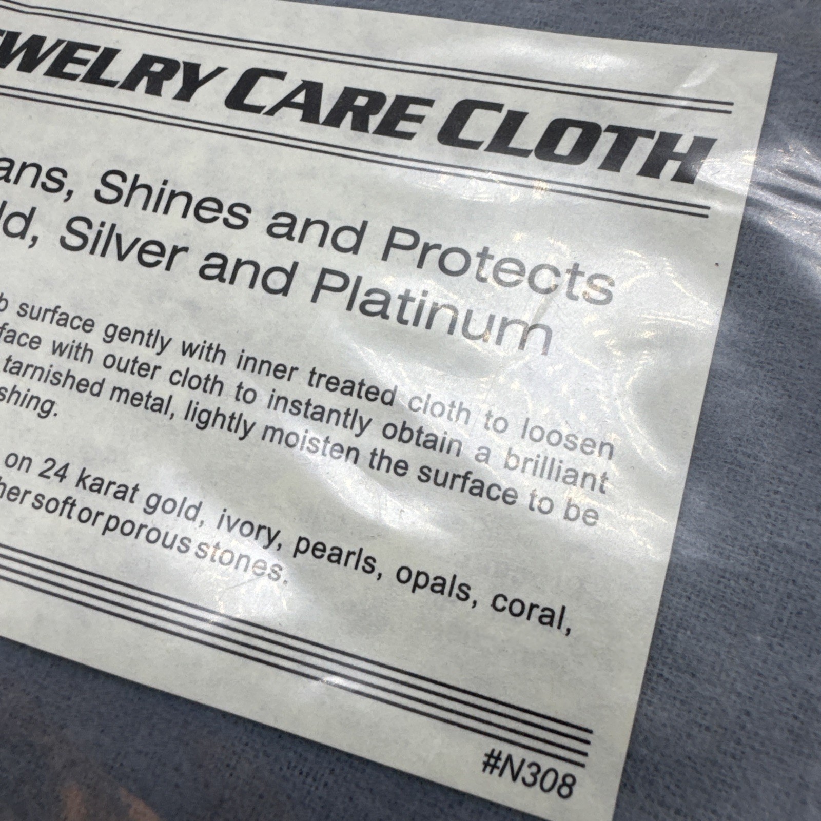 Uben Jewelry Care Cloth Clean, Shines,, & Protects Gold Silver & Platinum New