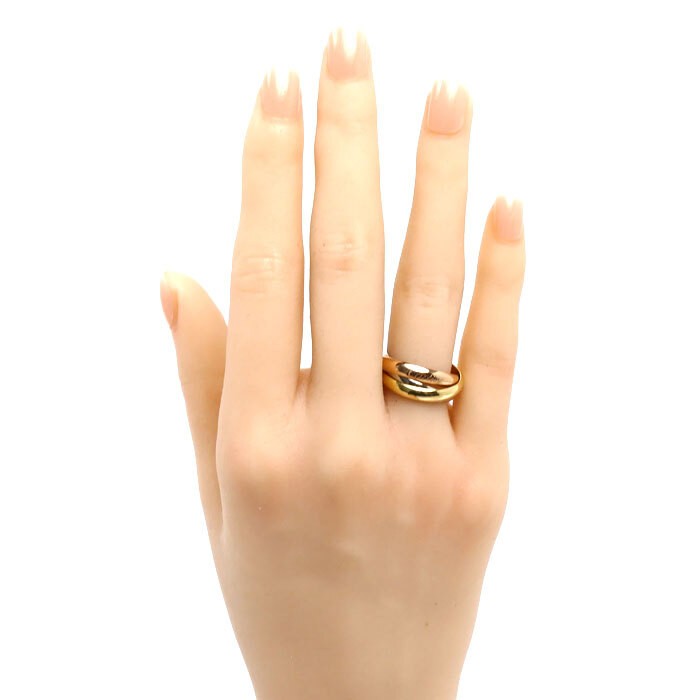 Cartier K18YG PG WG Trinity Ring B4052753 US6-6.25 53 7.4g 651137