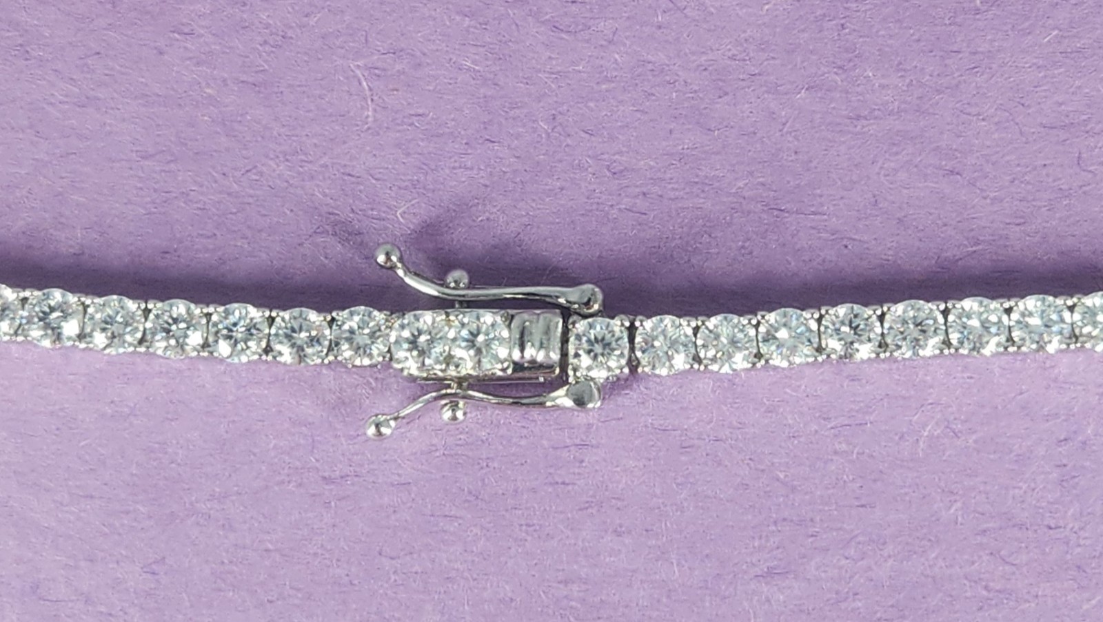 925 Silver + Moissanite 30.0 ct VVM 3mm 20″ Tennis Necklace