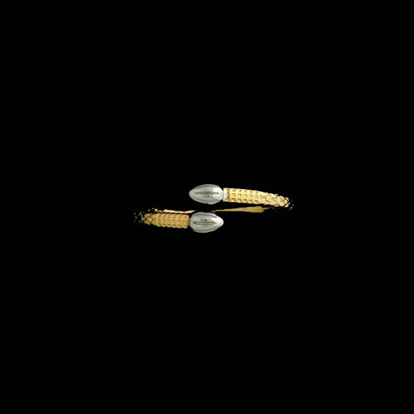 Hudson Yards Acorn Twisted Cuff West Indian Bangle | Two Tone