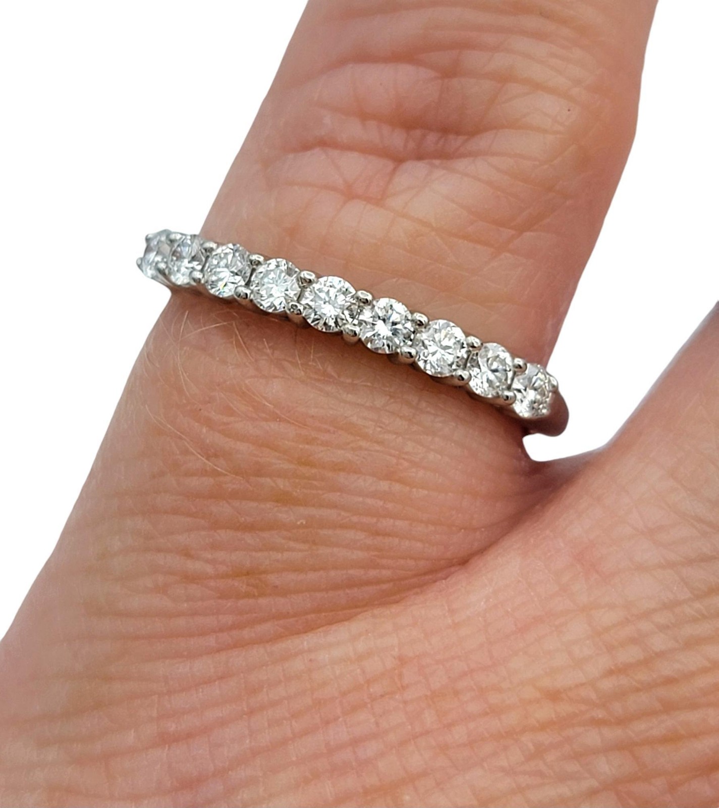 Tiffany & Co. Tiffany Forever Round Diamond Semi-Eternity Band Ring in Platinum
