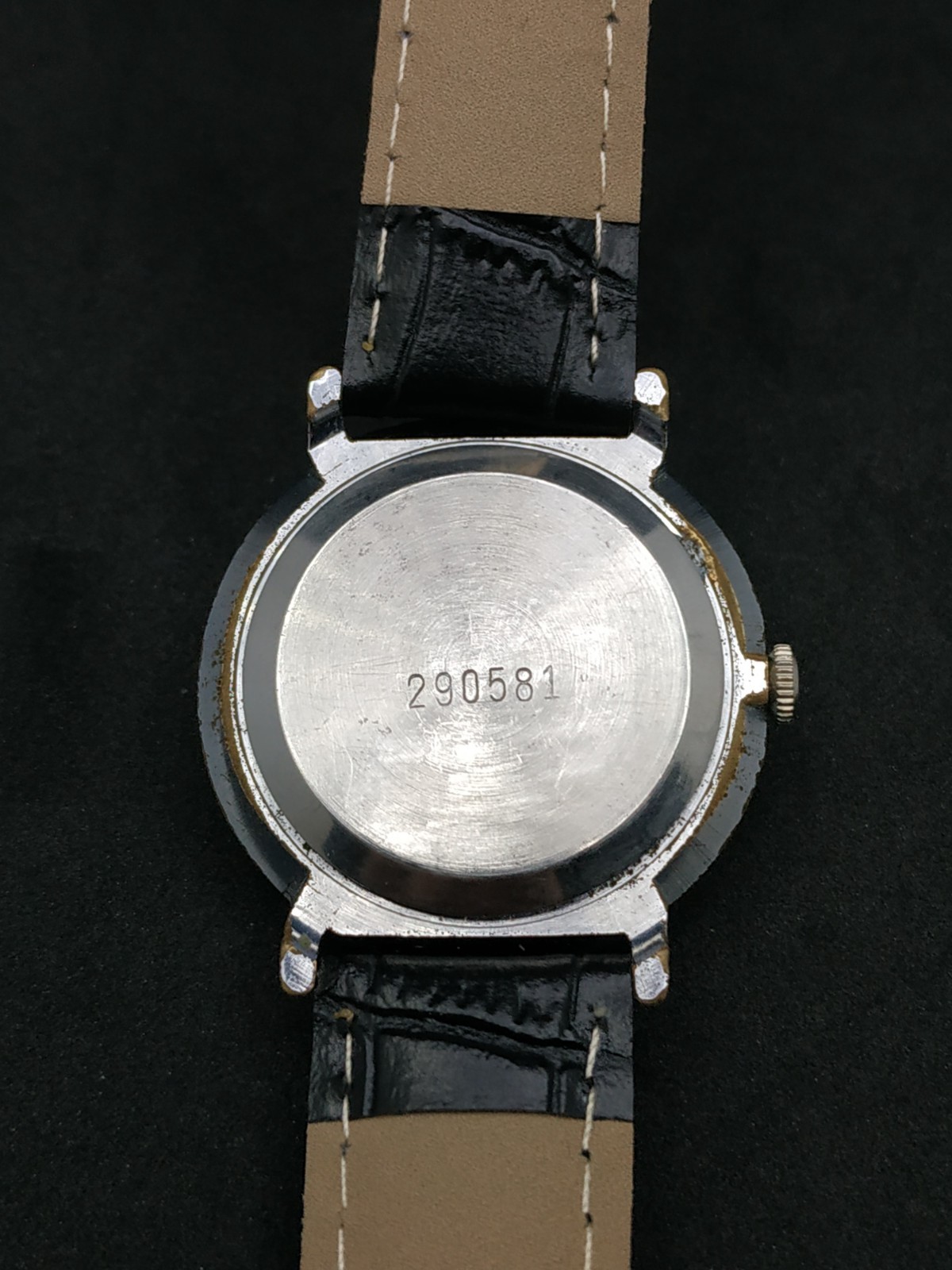 Men’s Dress Vintage USSR Watch Raketa Mechanical 2628.H Black Dial Retro Soviet