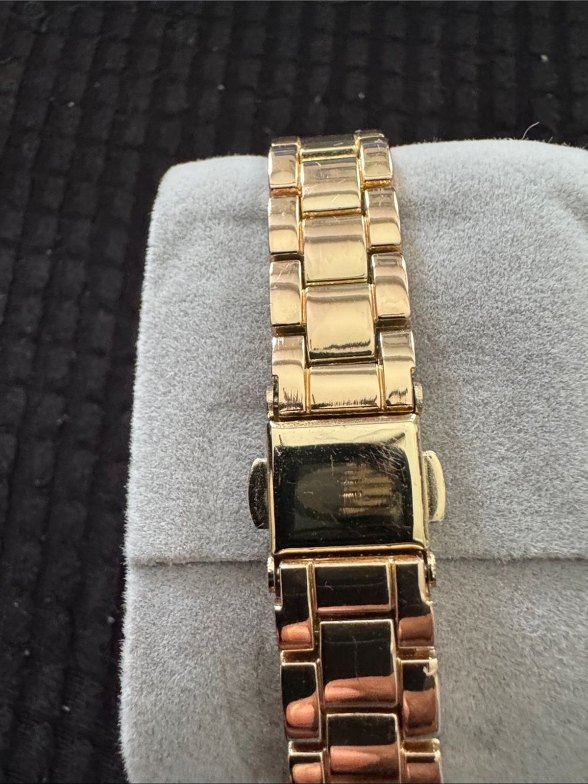 Gold Bracelet Watch with Green Dial