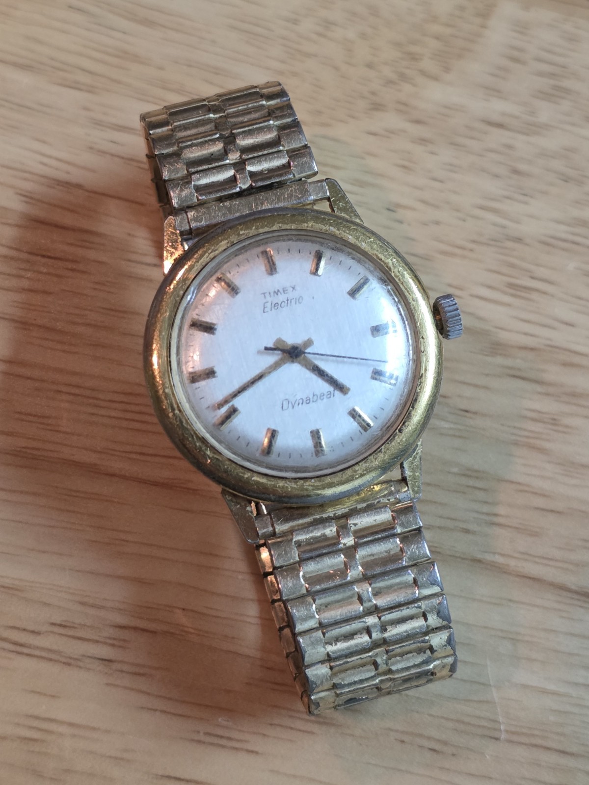 VINTAGE 1970s Timex Electric Dynabeat Men Wrist Watch ** RUNNING **
