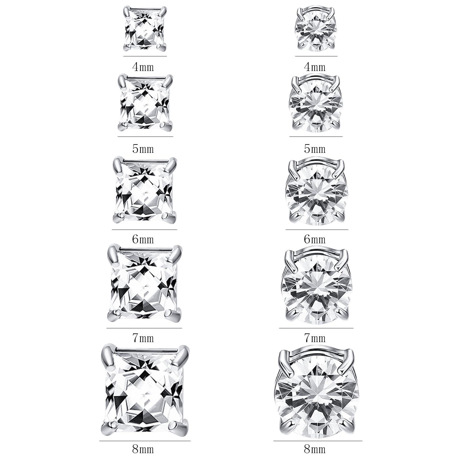 9 Pairs Magnetic Earrings for Men Clip on Earring Stainless Steel Magnet Earr…