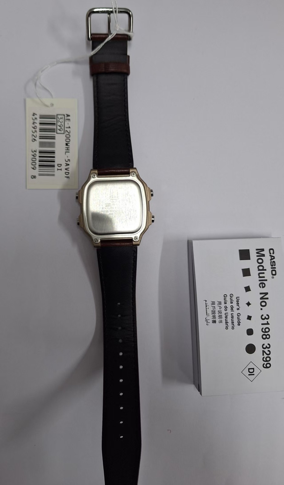 Casio AE-1200WHL-5A Mens Watch Digital Sports World Leather Band AE1200WHL5A