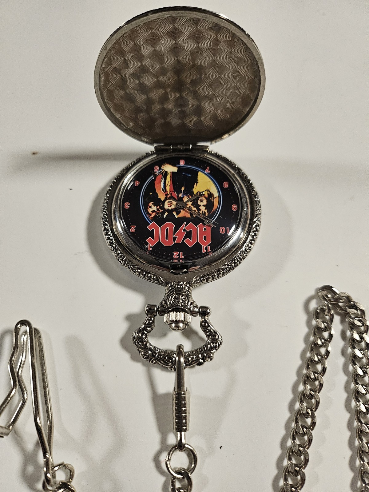 Vintage AC/DC Pocket Watch 2006 Tour Collection Working NEW BATTERY INSTALLED