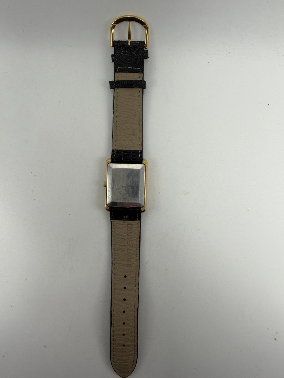 Seiko 2620-5040 New Battery Vintage Mens Tank Watch 26MM 7.25″ Leather Band