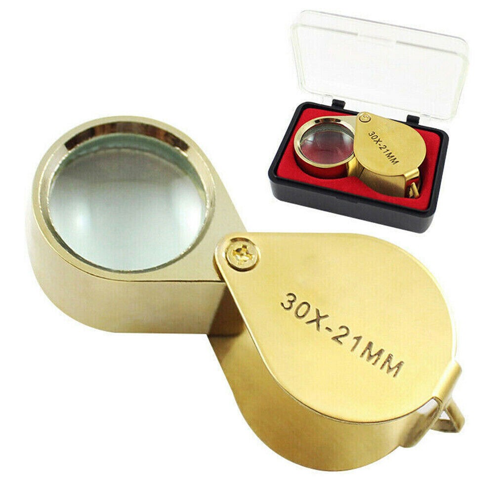 Jewelers Loupe Magnifier Jewelry Eye Loop Pocket Magnifying Glass Tool 30X