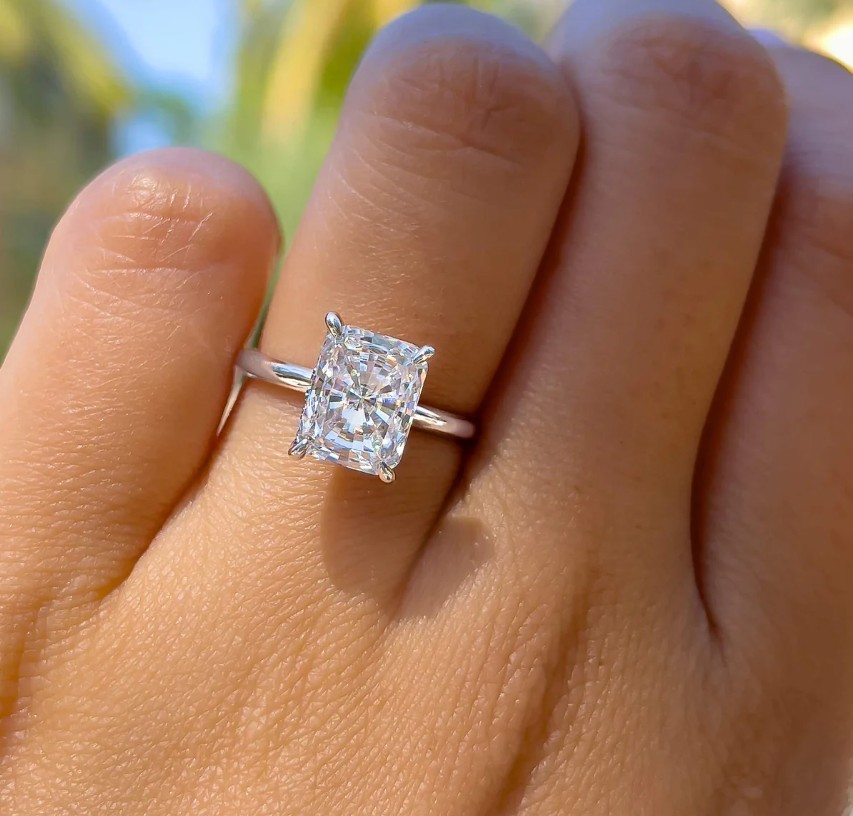 Modern Gents The Camille 3ct Radiant Cut SIMULATED Diamond Size 10