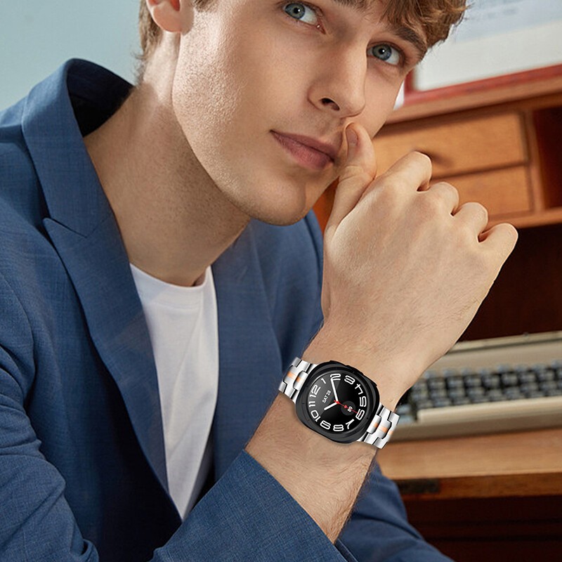 For Samsung Galaxy Watch 8/8 Classic Metal Strap Stainless Steel Band Bracelet