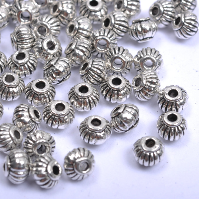 200PCS silver, gold and bronze hanging ornaments bulk spacing beads 5x4mm M276